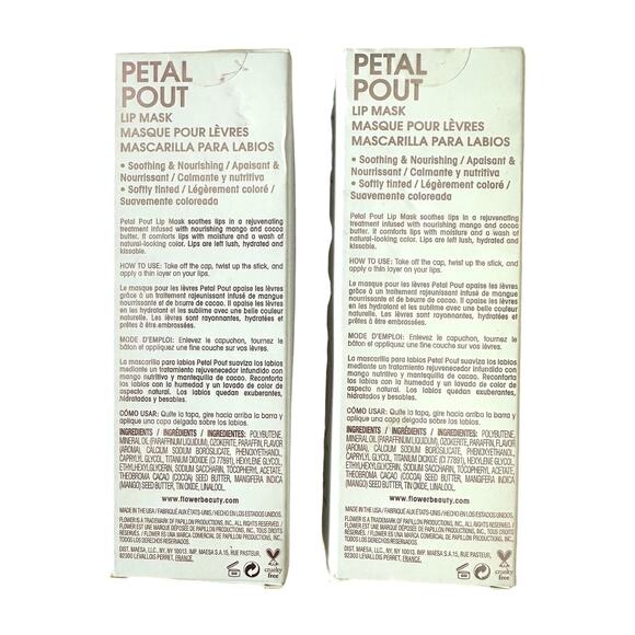 Lot of 2 FLOWER BEAUTY Petal Pout Lip Mask | Scented | Starlit - Vanilla Mango - Picture 7 of 7
